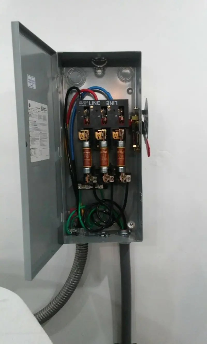 Three-phase disconnect switch installed for Electrical Wiring & Rewiring in Wyoming