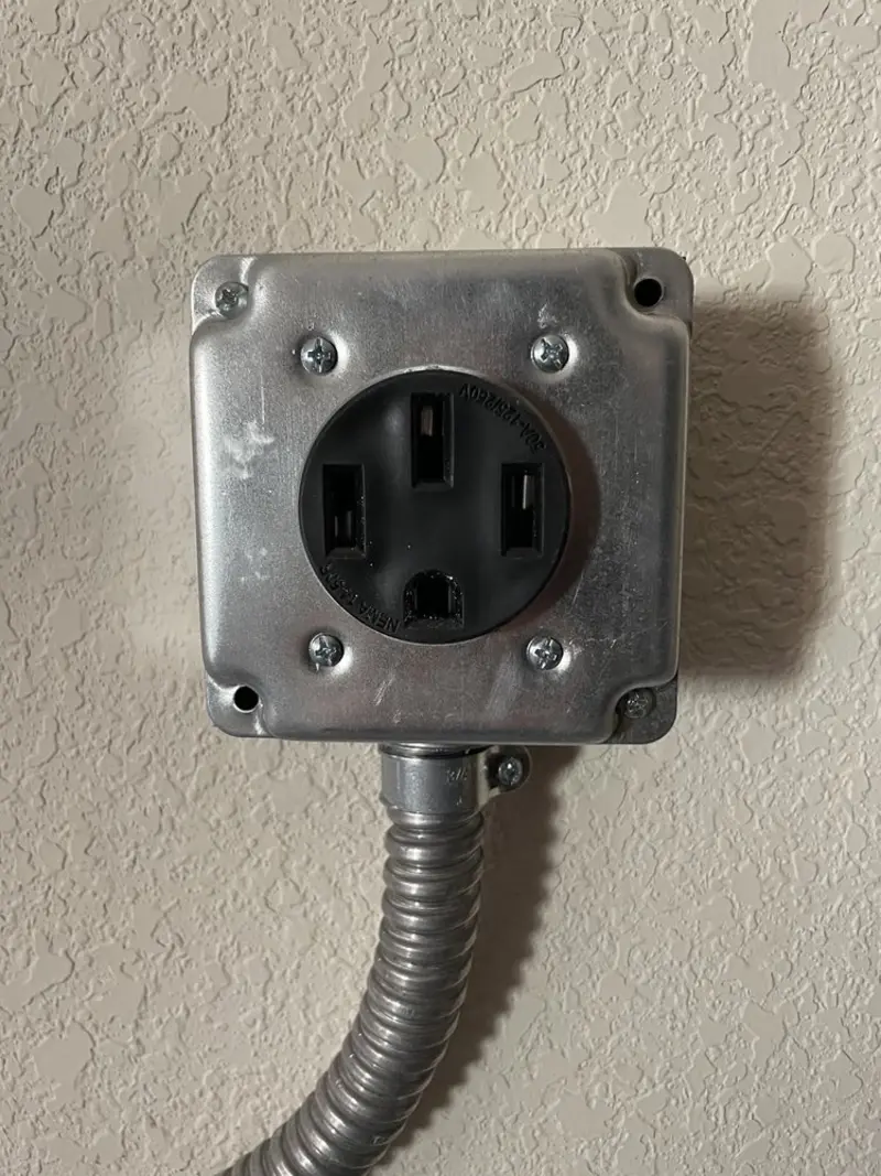 NEMA 14-50 outlet installed for Electrical Panel Upgrade in Wyoming